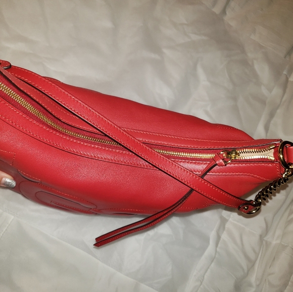 ❤ Red Gucci Hobo Shoulder Handbag Gold Purse Bag Gucci Apollo - Picture 4 of 8